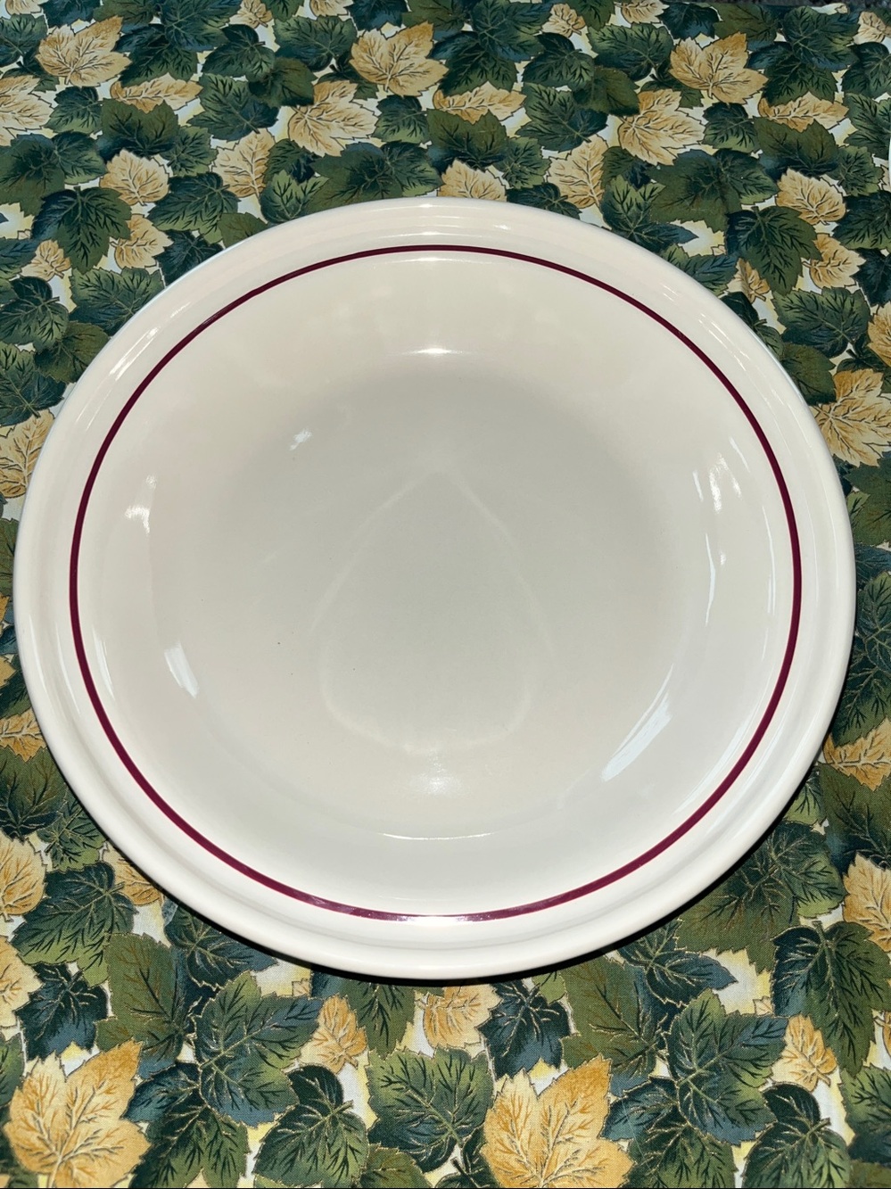 Longaberger pottery Woven Traditions Pie Plate Maroon